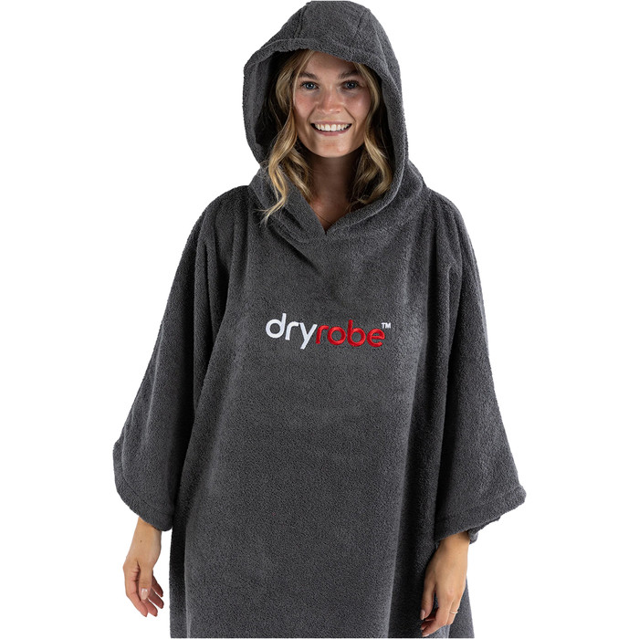2024 Dryrobe Organic Cotton Hooded Towel Change Robe V3 DOCTV3 - Slate Grey